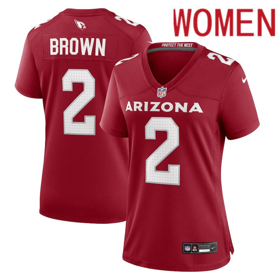 Women Arizona Cardinals #2 Marquise Brown Nike Cardinal Home Game NFL Jersey
